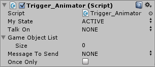 Animator trigger inspector